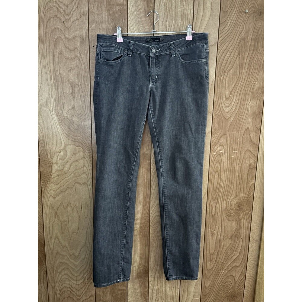 Prana Kara Jeans Womens 10/30 Charcoal Gray Slim Fit Stretch Denim Pants